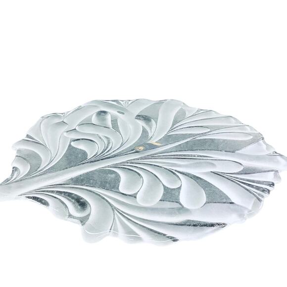 Vintage Walther Frosted Crystal Serving Platter - Picture 2 of 4